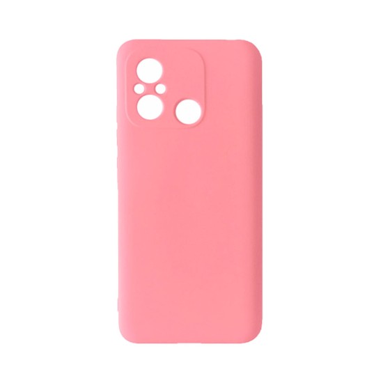 Capa de Silicone com Moldura de Câmera para Xiaomi Redmi 12c Rosa